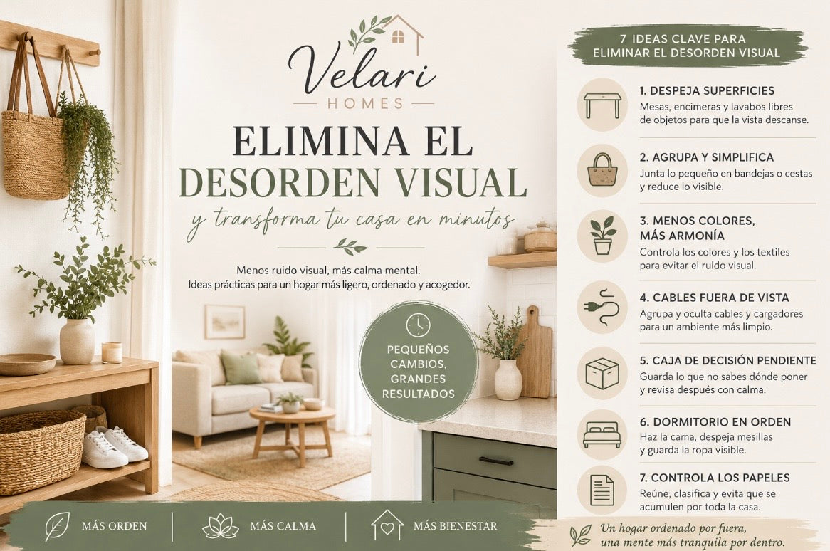 Cómo eliminar en casa el desorden visual rápido