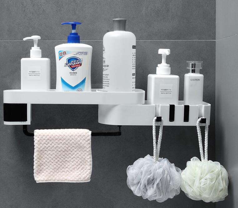 Estante de esquina para baño sin taladro