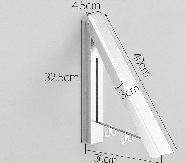 Tendedero de Pared Plegable Invisible de Aluminio